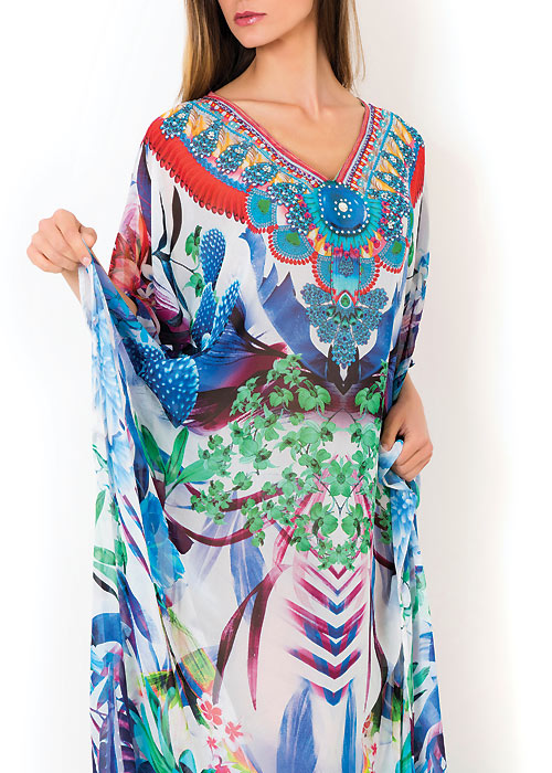 Iconique Arabian Blu Long Poncho image
