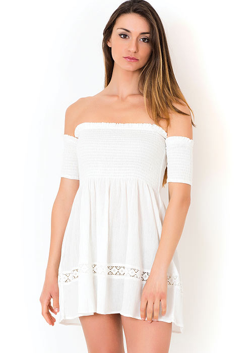 Iconique Elegant White Sands Dress SideZoom 2