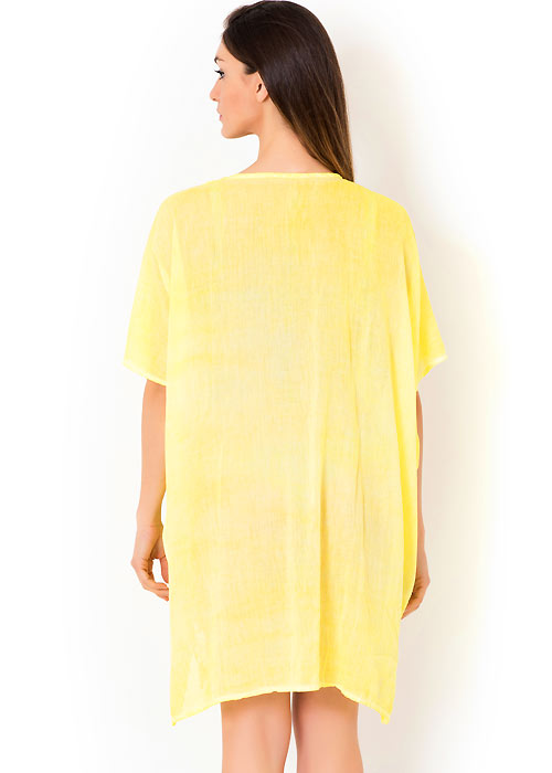 Iconique Flores Summer Lemon Poncho SideZoom 3