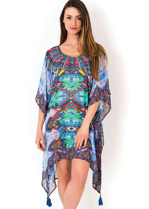 Iconique Java Blu Poncho image