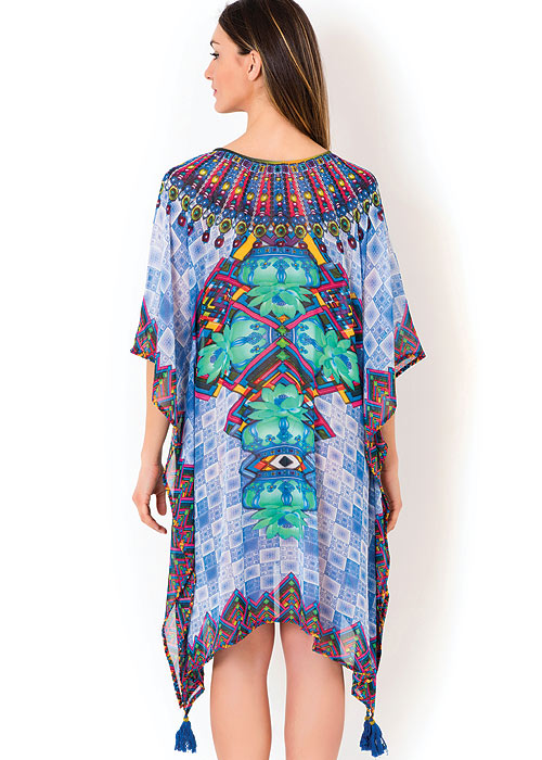Iconique Java Blu Poncho image
