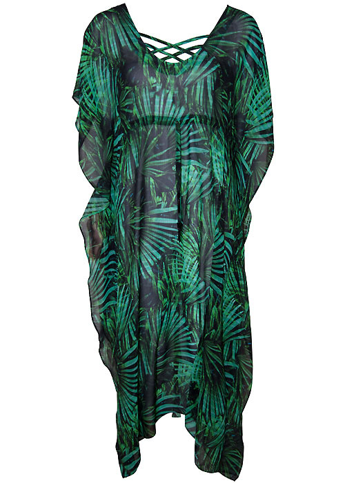 Maryan Mehlhorn Rainforest Silk Kaftan SideZoom 2