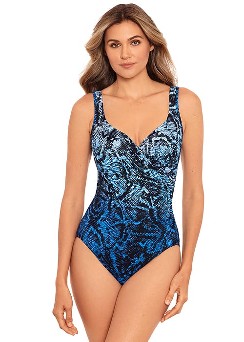 Miraclesuit Boa Blues Its A Wrap Swimsuit SideZoom 4