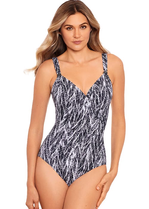 Miraclesuit Chevron Python Siren Sil Swimsuit SideZoom 4