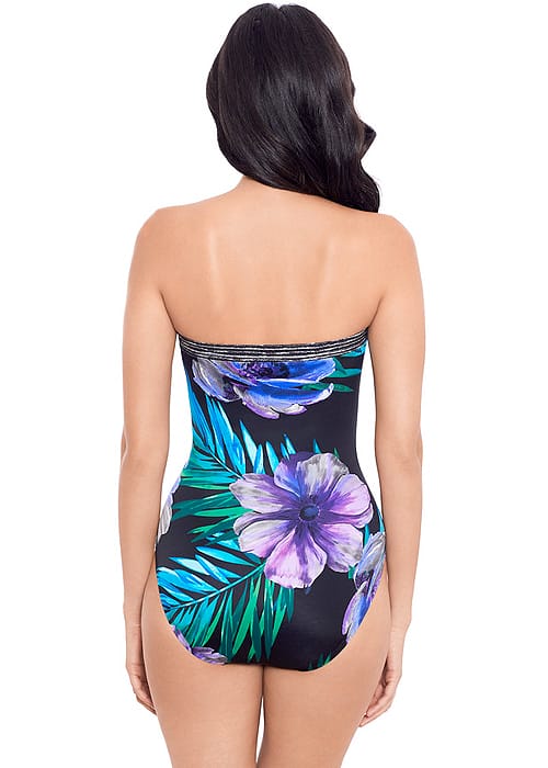 Miraclesuit Flora Aura Avanti Bandeau Swimsuit SideZoom 3