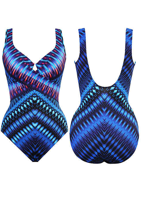 Miraclesuit Marrakech Escape Criss Cross Swimsuit SideZoom 2