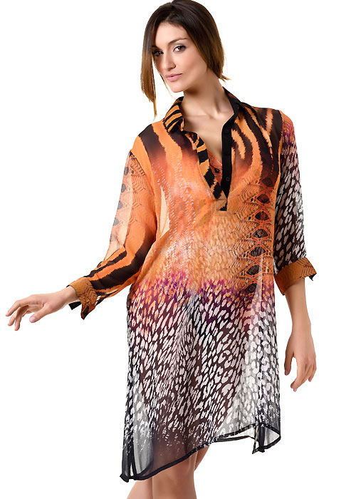 Miraclesuit Miradonna Afrikan Animalier Serafin Tunic SideZoom 2