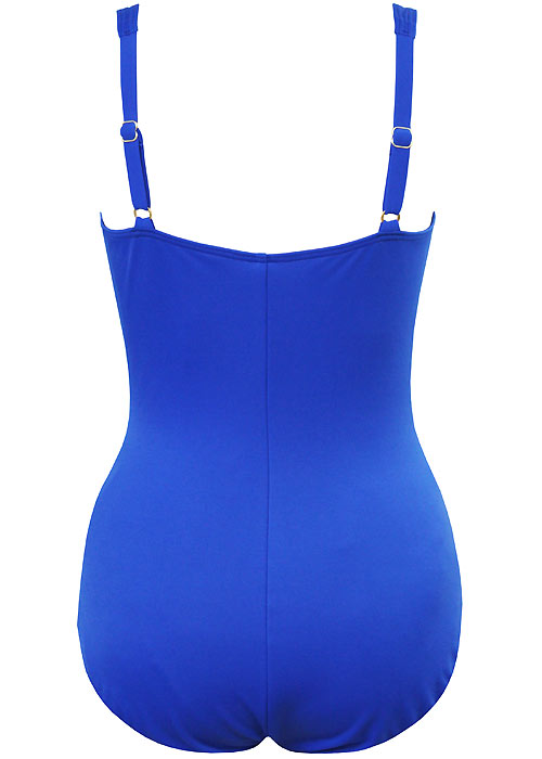 Miraclesuit So Riche Zip Code Blue Swimsuit SideZoom 3