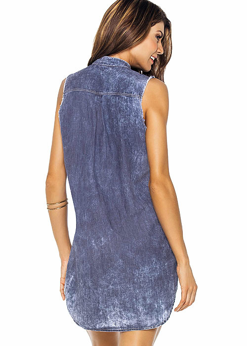 Phax Denim Look Sleeveless Dress SideZoom 3