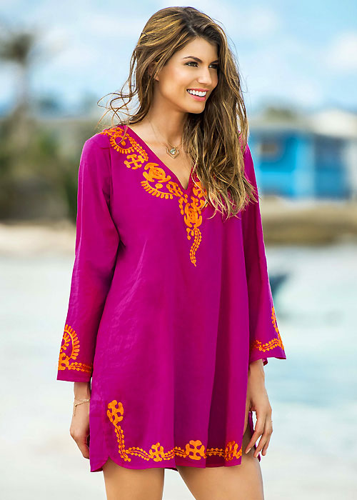Phax Embroidered V Neck Tunic image
