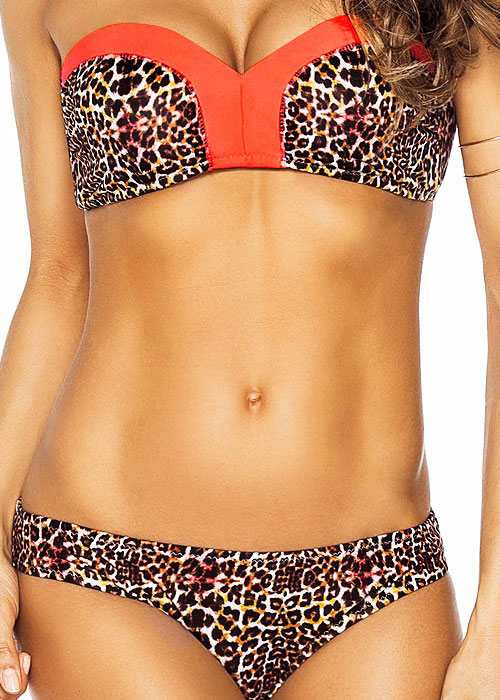 Phax Kooning Leopard Print Bandeau Bikini SideZoom 4