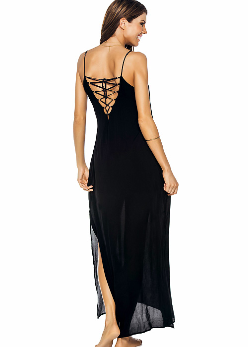 Phax Lace Up Back Maxi Dress SideZoom 3