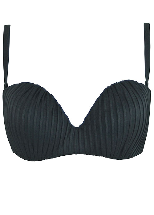 Pour Moi Pleated Strapless Padded Underwired Bikini Top BottomZoom 2