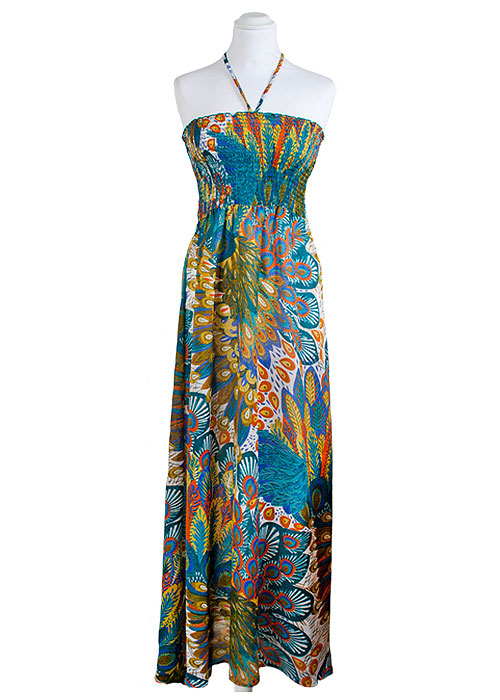 Pia Rossini Delta Exotic Print Maxi Dress SideZoom 2