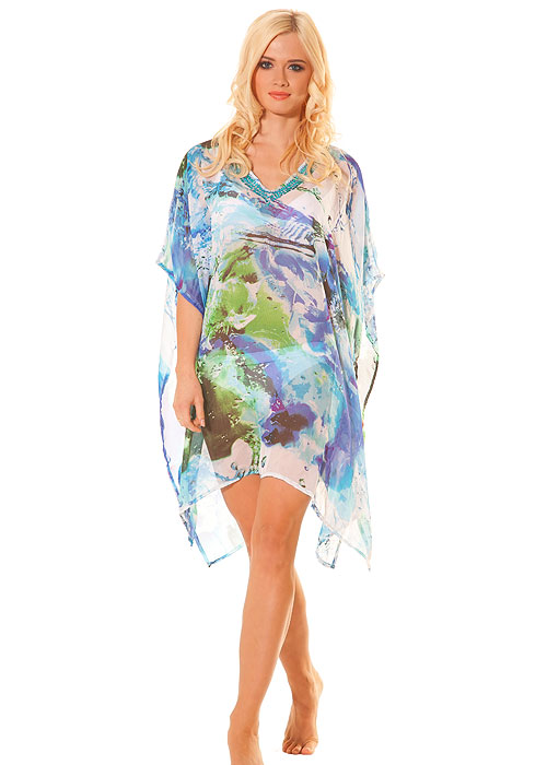 Pia Rossini Lorenzo Sea Breeze Printed Poncho image