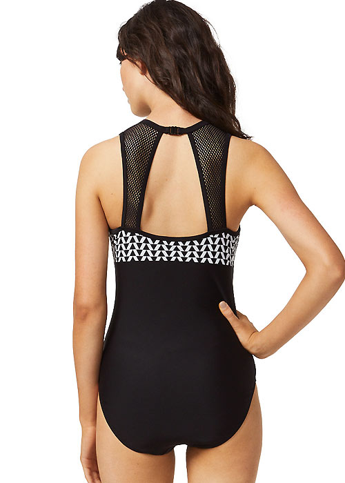 Piha Road Block Mesh High Neck Suit SideZoom 2