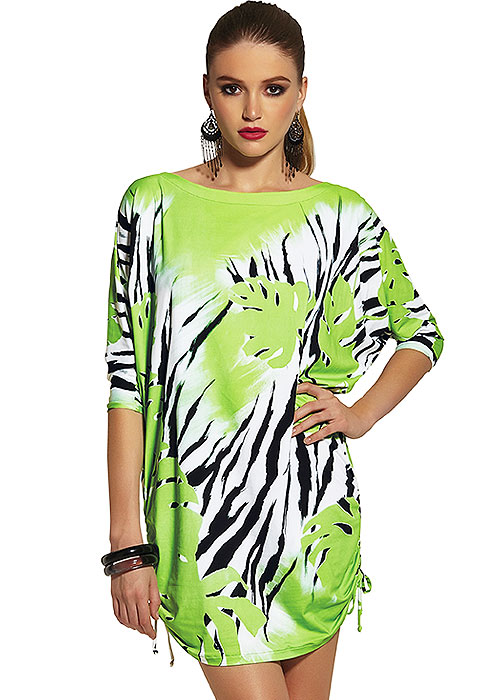 Roidal Zebra Palm Sirgana Sun Dress image