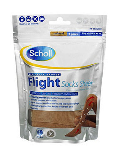 Scholl Semi-Sheer Soft Flight Socks image