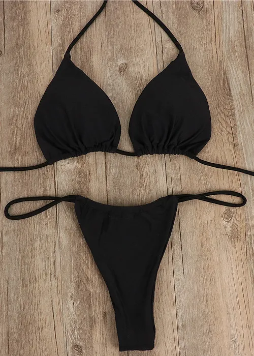 Sweetkama Triangle Bikini Black image