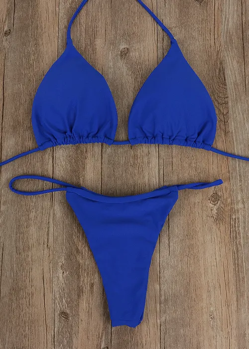 Sweetkama Triangle Bikini Blue image