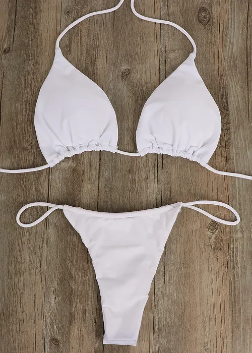 Sweetkama Triangle Bikini White image