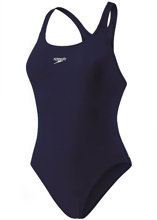 Speedo Essential Endurance Medalist Navy Swimsuit SideZoom 3