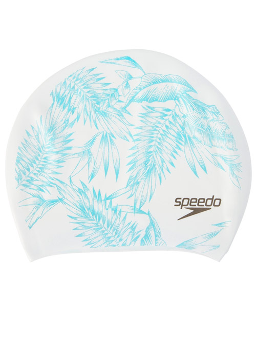 Speedo Long Hair Palm Printed Swim Cap