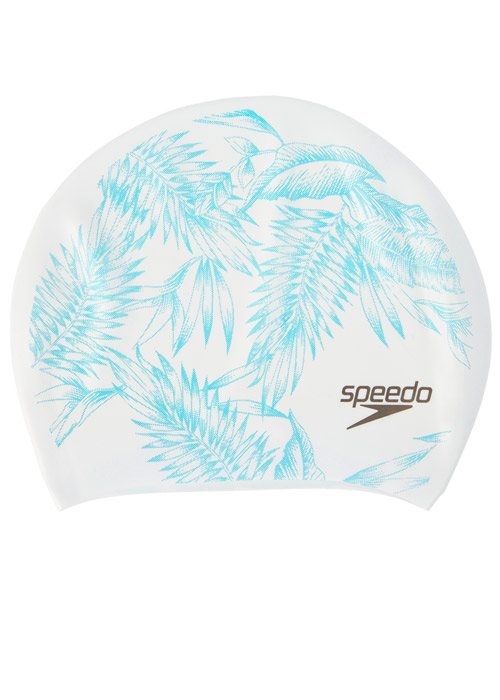 Speedo Long Hair Palm Printed Swim Cap image