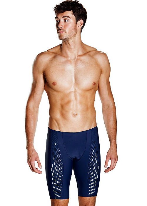 Speedo Mens Fit Powermesh Navy Pro Jammer SideZoom 3