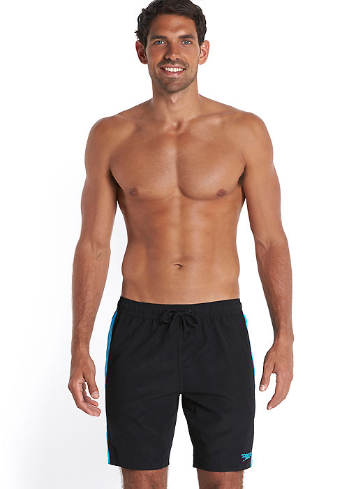 Speedo Mens Logo Splice 18 Inch Water Short SideZoom 3