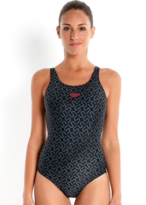 Speedo Monogram All Over Muscle Back Swimsuit image