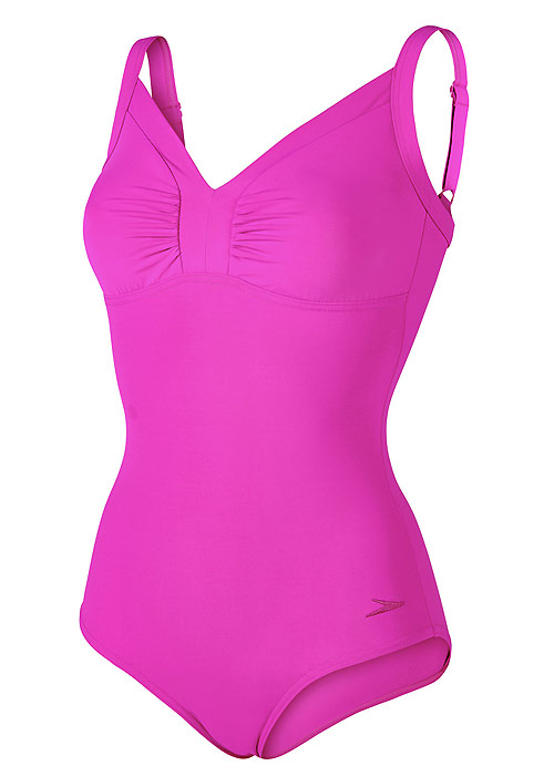 Speedo Sculpture Watergem Fuschia Swimsuit SideZoom 3