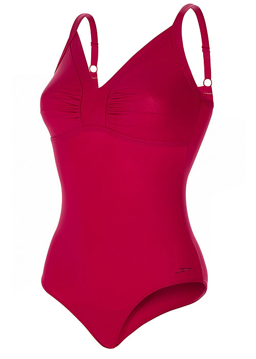 Speedo Sculpture Watergem Red Swimsuit SideZoom 3