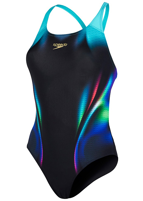 Speedo X Placement Digital Powerback Swimsuit SideZoom 1