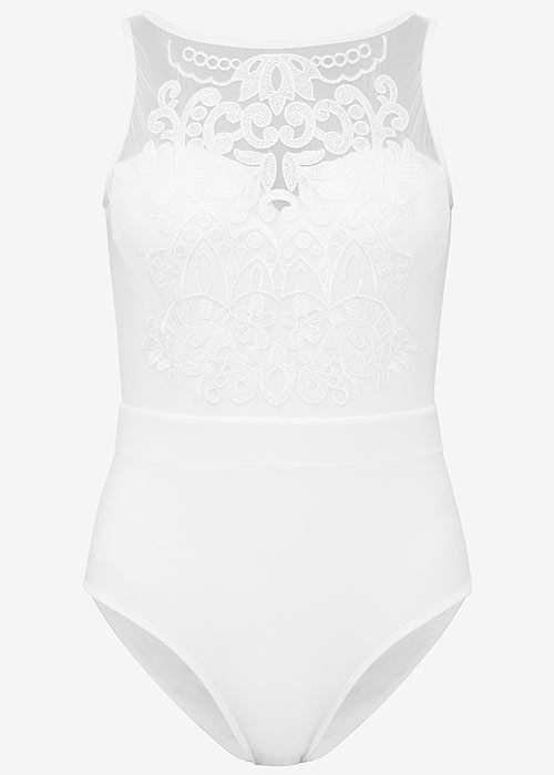 Ted Baker Elarose Embroidered Mesh Swimsuit SideZoom 3