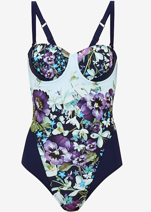 Ted Baker Entangled Enchantment Sirinea Bandeau Swimsuit | UK Swimwear