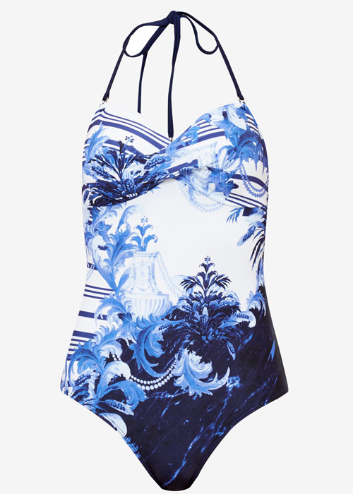 Ted Baker Persian Blue Henrila Bandeau Swimsuit SideZoom 2