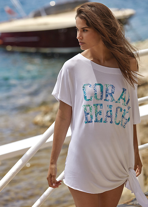 Tessy Coral Ari Beach Shirt SideZoom 2