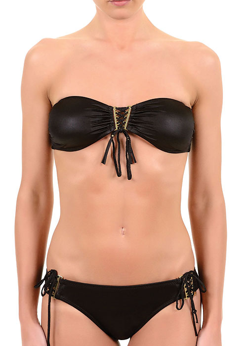 Vacanze Italiane Gold Label Nero Bandeau Bikini SideZoom 2