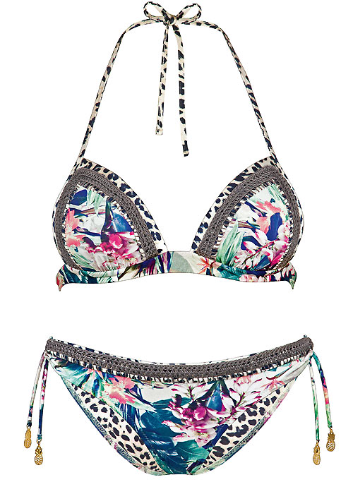 Watercult Floral Camo Jungle Halter Bikini image