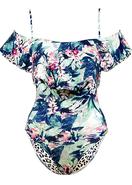 Watercult Floral Camo Jungle Swimsuit SideZoom 2