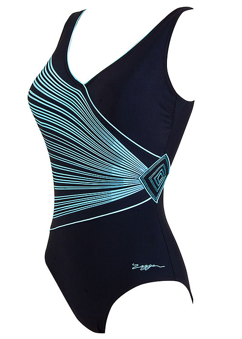 Zoggs Aqua Chic Portland Crossover Swimsuit  SideZoom 2