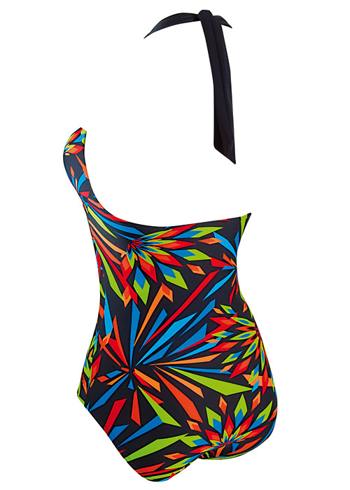 Zoggs Swimshapes Tribal Plunge Halter Neck Swimsuit SideZoom 3